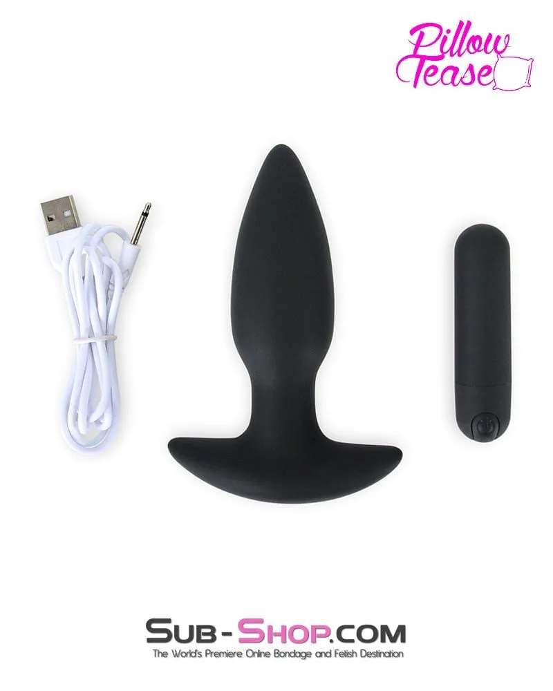 0421E      10 Function Waterproof Silicone Rechargeable Anal Plug