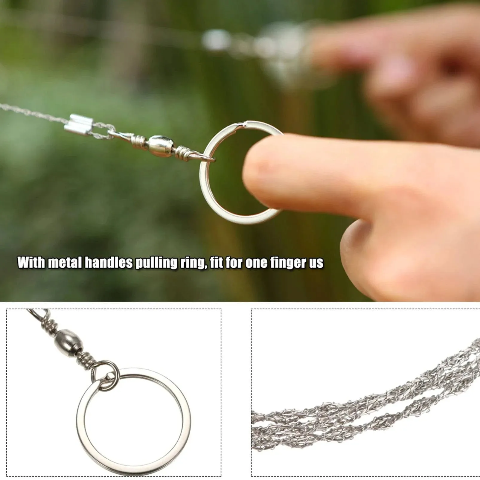 1pcs High Quality Stainless Wire Saw Emergency Travel Kit Camp Hike Scroll Outdoor Survive Silver Tool Hunt Flint Cut Equipment