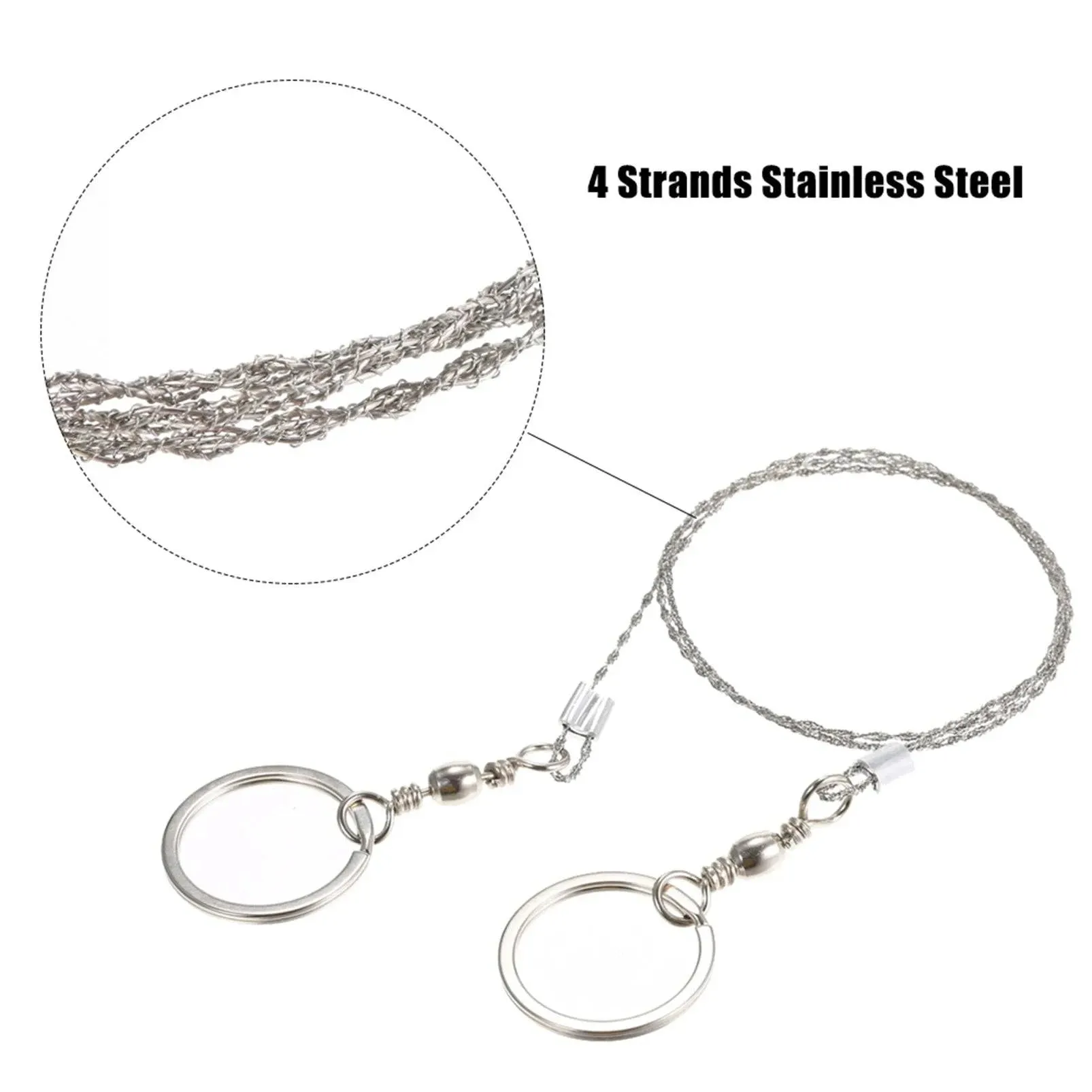 1pcs High Quality Stainless Wire Saw Emergency Travel Kit Camp Hike Scroll Outdoor Survive Silver Tool Hunt Flint Cut Equipment
