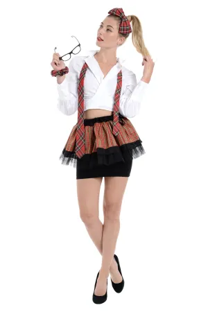 5 Piece Fancy Dress Tartan Accessories Instant School Girl Kit