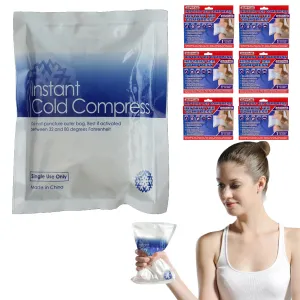 6 Pk Disposable Instant Cold Compress Ice Pack Injury Sprain Cooling First Aid