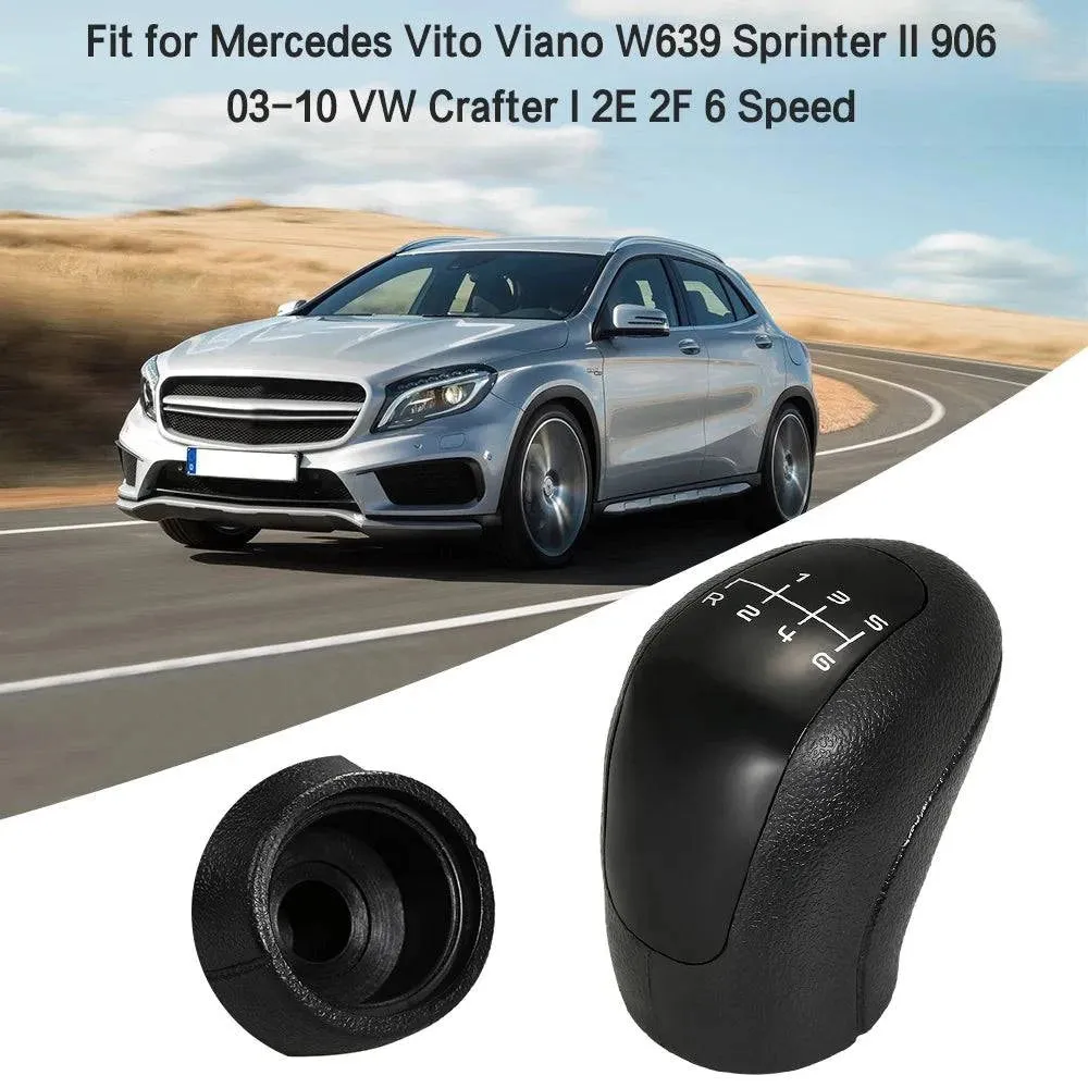 6-Speed Manual Gear Knob Stick Shifter Replacement for Mercedes Vito Viano W639 Sprinter II 906 03-10 VW Crafter I 2E 2F