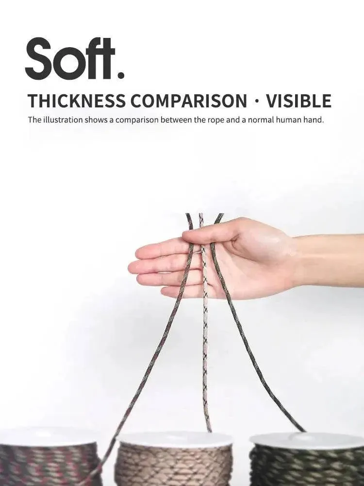 7 Cores 550 Paracord Cord 5 8 16 31 M Dia.4mm For Outdoor Camping Survival Lanyard Parachute Rope Hiking Tent Accessories