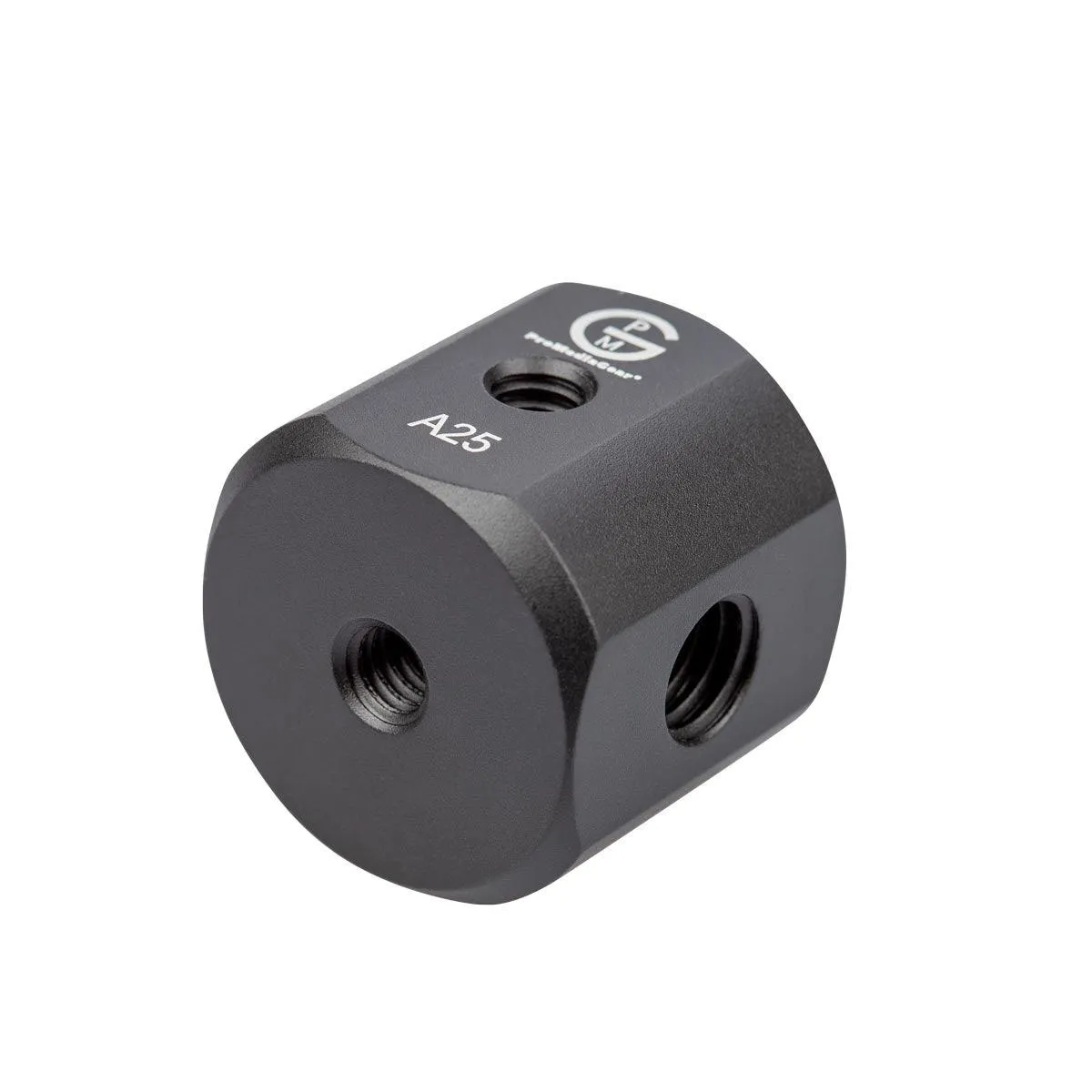 A25 Female 1/4"-20 and 3/8"-16 Cube Connector convert Male Threads to Female