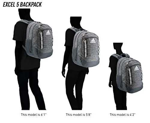 adidas Unisex-Adult Excel Backpack, Black/White, One Size
