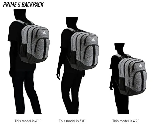 adidas Unisex Prime Backpack, Jersey Onix Grey/Black/White, One Size