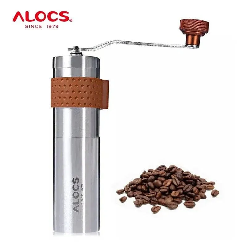 ALOCS  CW-K17 Portable Hand Crank Travel Manual Coffee Grinder Maker Conical Burr Mill With Adjustable Setting Outdoor Camping