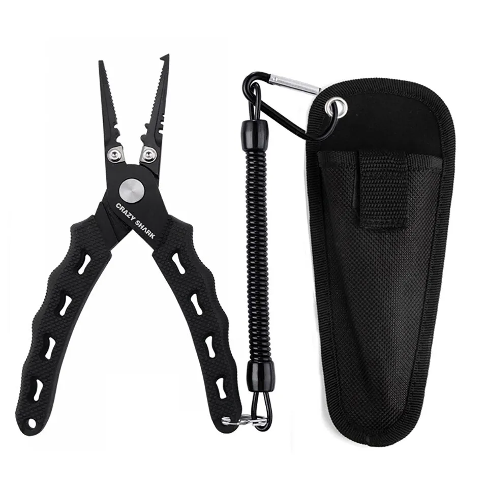 Aluminum Fishing Grip Stainless Steel Fishing Pliers Set Hook Remover Cutter Line Split Ring Fishing Gear Tools