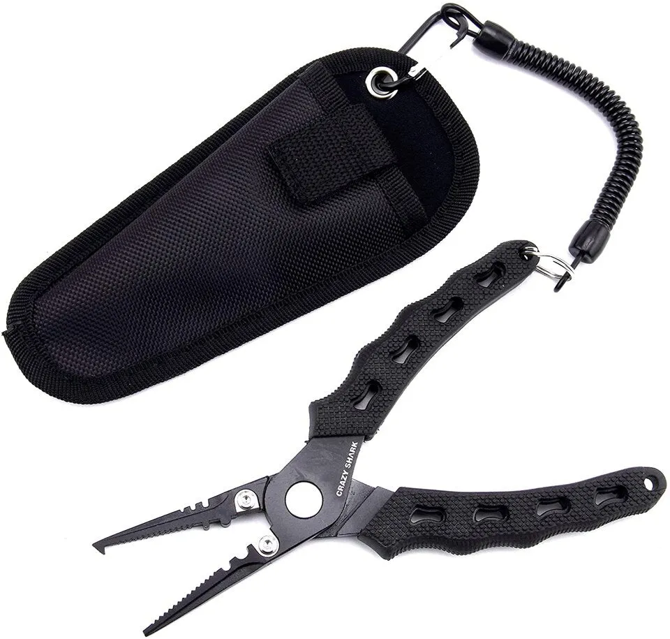 Aluminum Fishing Grip Stainless Steel Fishing Pliers Set Hook Remover Cutter Line Split Ring Fishing Gear Tools