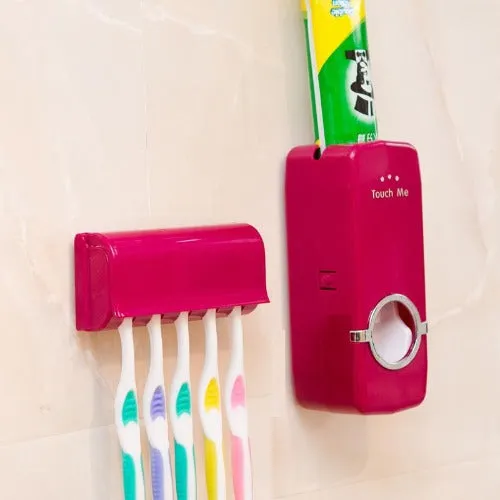 Bathroom Toothpaste Dispenser Hands Free Bath Accessories Reducing Germs and Saving Time