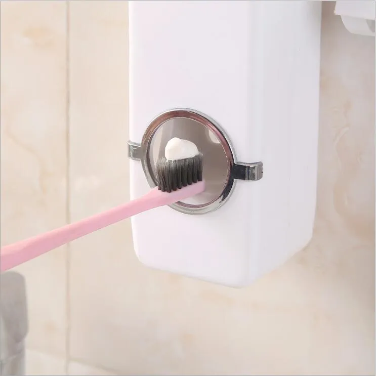 Bathroom Toothpaste Dispenser Hands Free Bath Accessories Reducing Germs and Saving Time