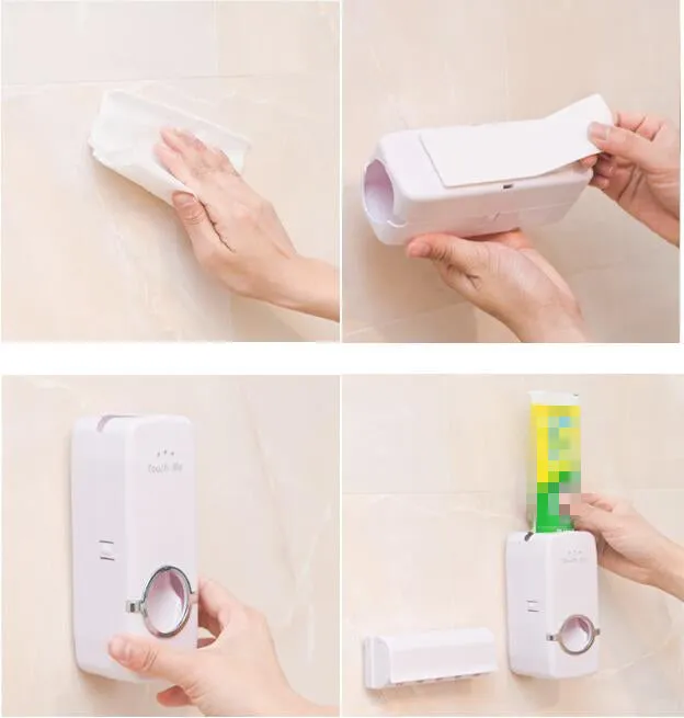 Bathroom Toothpaste Dispenser Hands Free Bath Accessories Reducing Germs and Saving Time