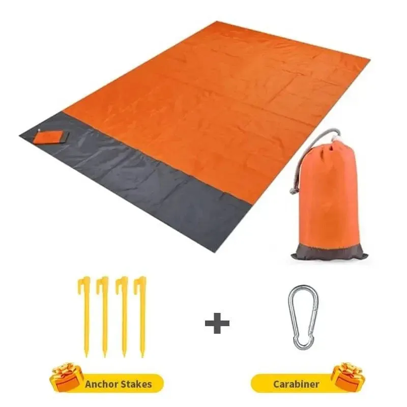 Beach Blanket Sandproof 200 X 210cm Waterproof Beach Mat Lightweight Picnic Blanket For Travel Hiking Sports