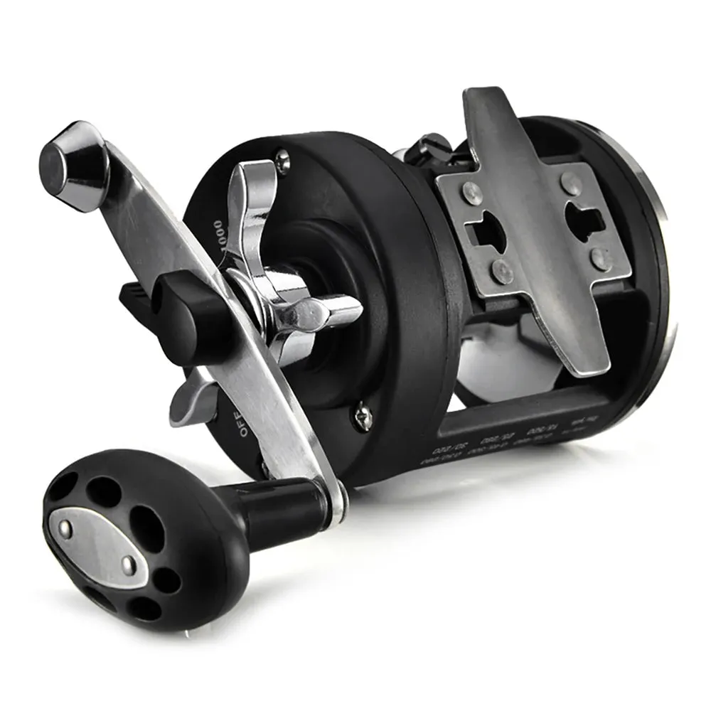 Boat Sea Fishing Reel Trolling Fishing Reel Right Hand Drum Fishing Wheel Consume Counterforce From Fish and Reduce Your Burden