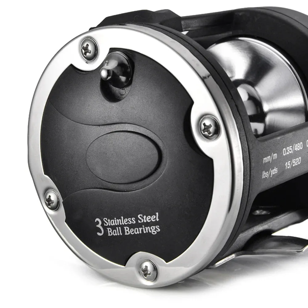 Boat Sea Fishing Reel Trolling Fishing Reel Right Hand Drum Fishing Wheel Consume Counterforce From Fish and Reduce Your Burden