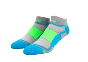 Bright Green/Blue Low Cut Socks