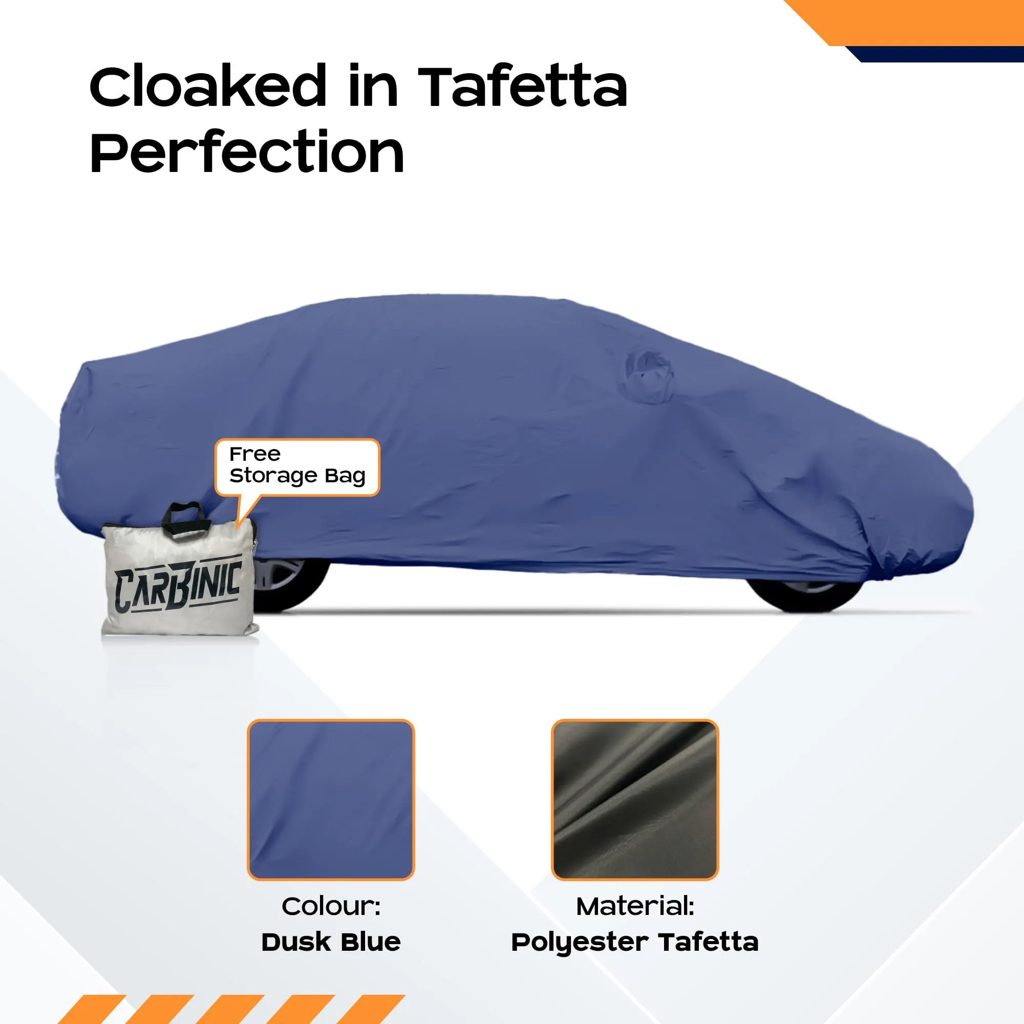 CARBINIC Car Body Cover for Hyundai Santro 2020 | Water Resistant, UV Protection Car Cover | Scratchproof Body Shield | Dustproof All-Weather Cover | Mirror Pocket & Antenna | Car Accessories