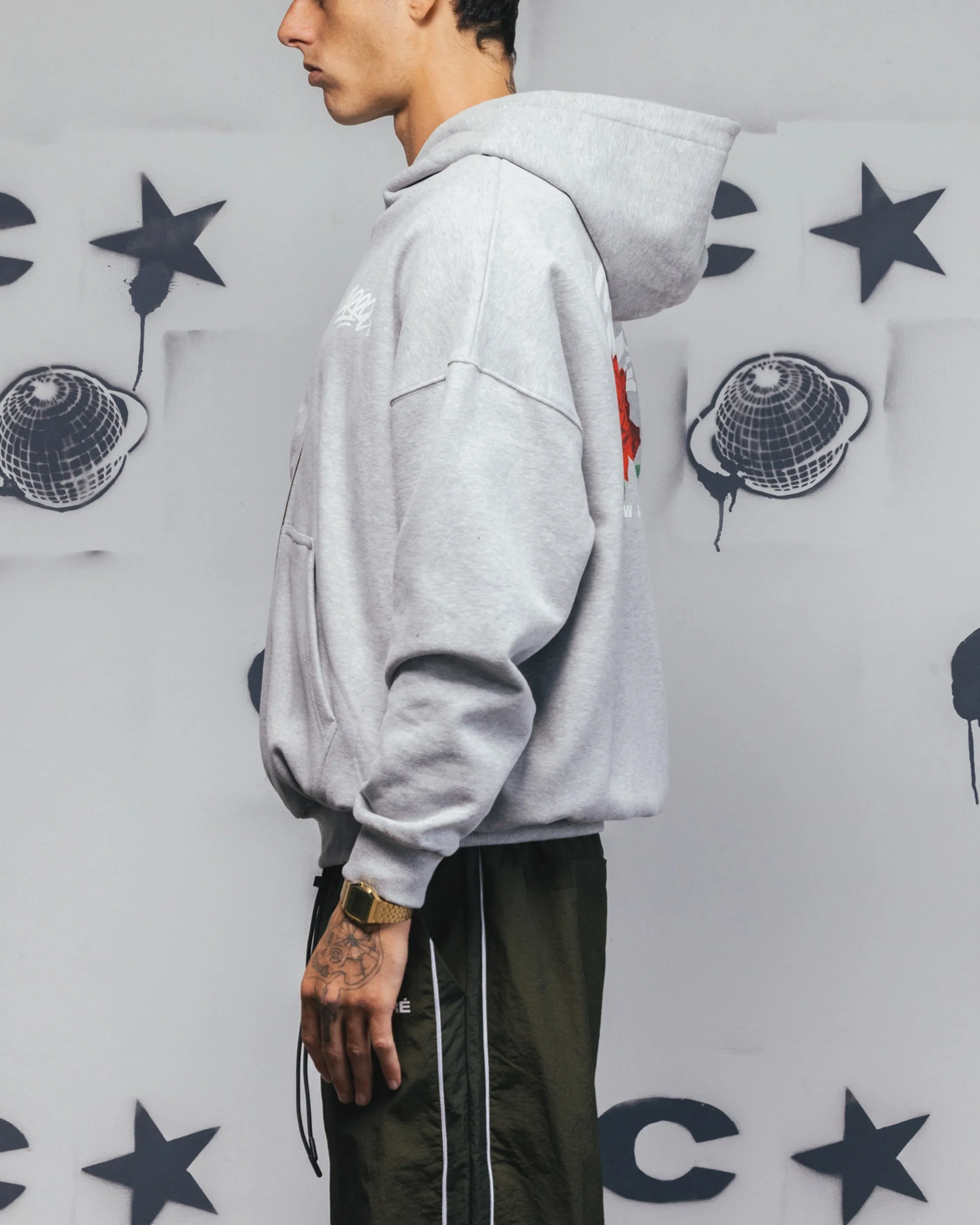 Carre Always & Forever Zip Hoodie Grey Marle