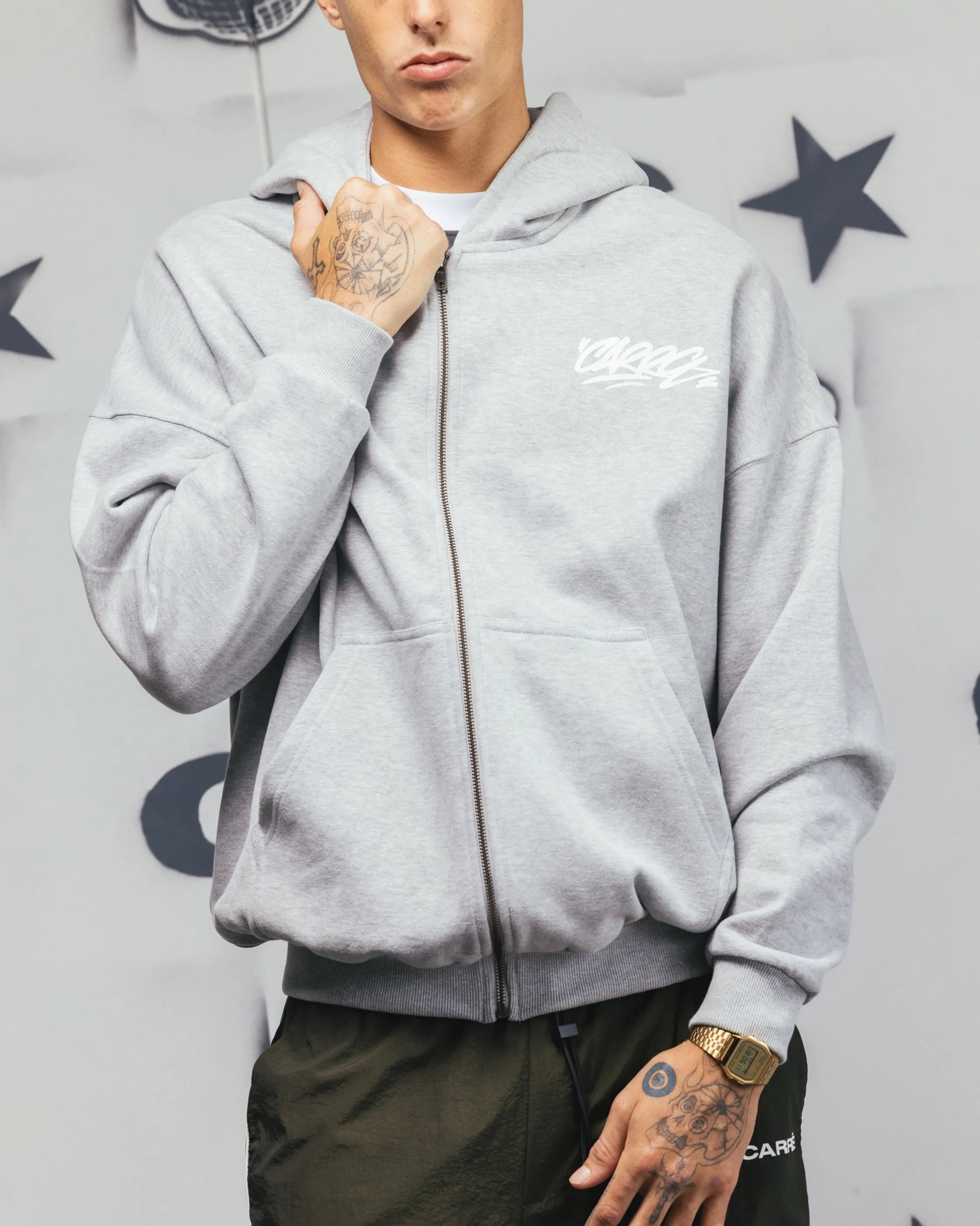 Carre Always & Forever Zip Hoodie Grey Marle
