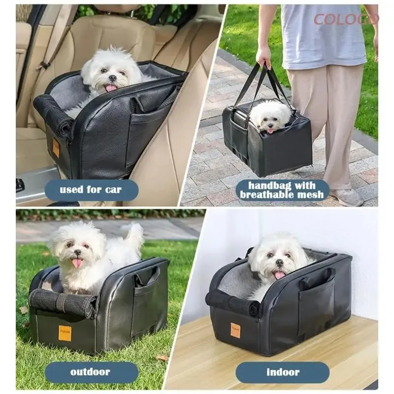 Compact Dog Car Seat for Small Pets with Safety Features