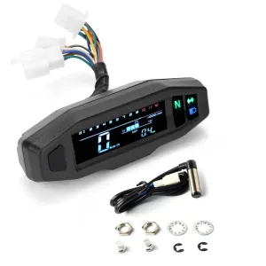 Digital Motorcycle Meter Motorcycle LCD Speedometer Digital Odemeter Electric Injection And Carburetor Meter For Russian KR200