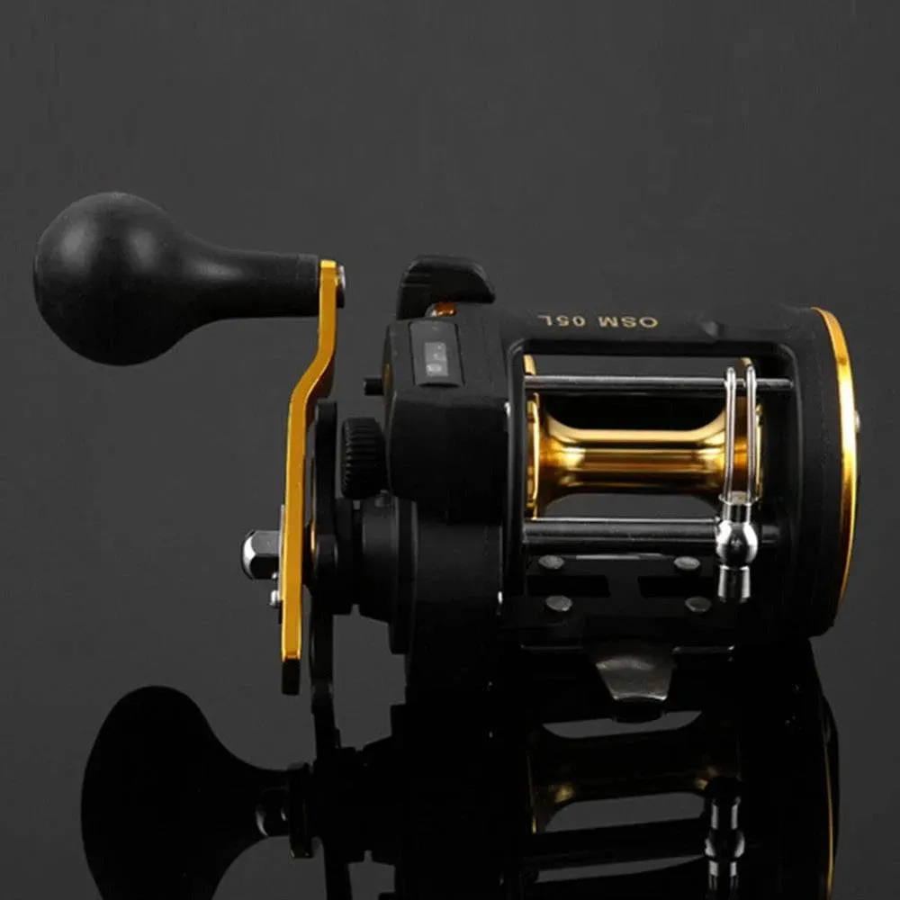 Full Metal Trolling Fishing Reels Right Hand Drum Wheel Boat Sea Fishing Reel High Strength Corrosion Resistance Prevent