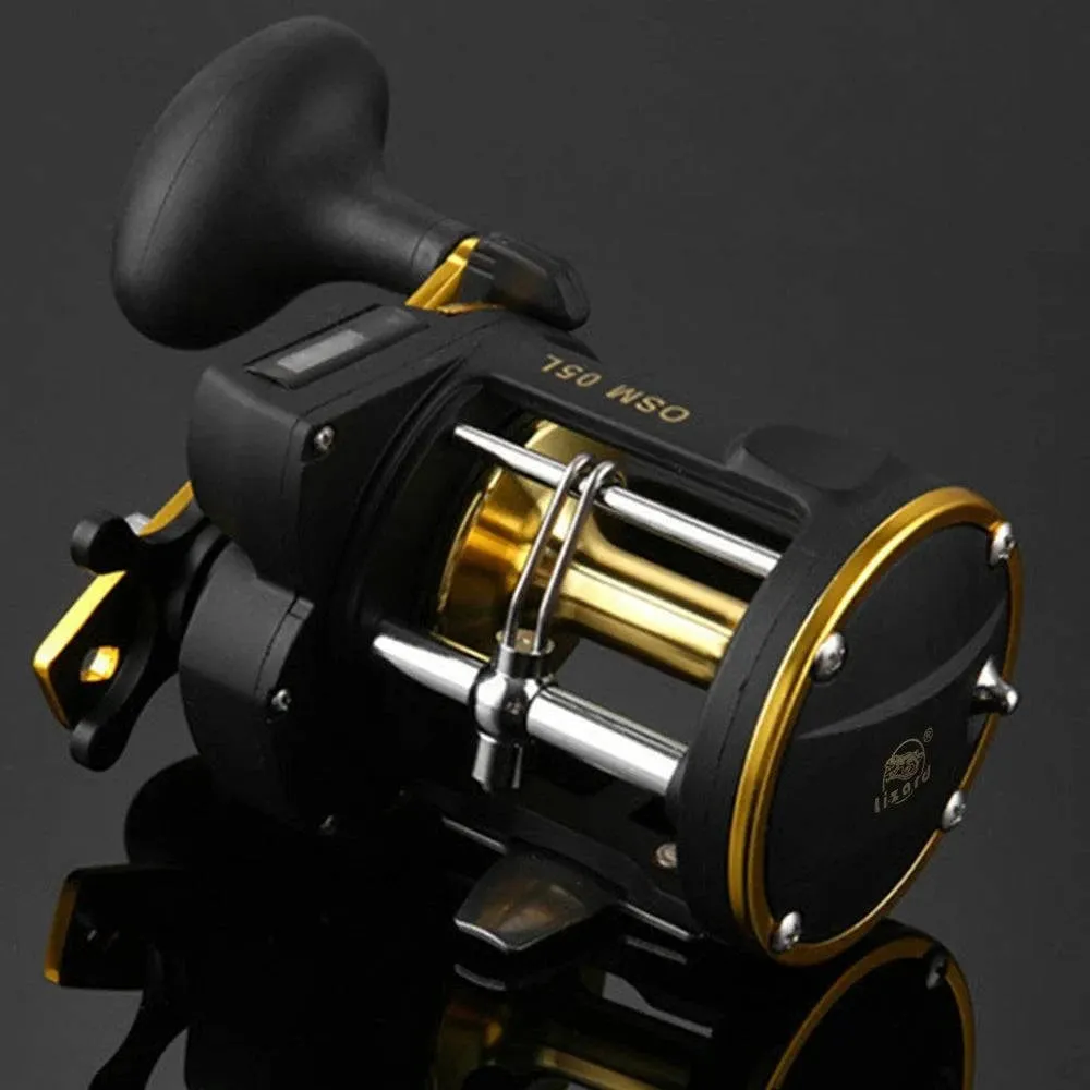 Full Metal Trolling Fishing Reels Right Hand Drum Wheel Boat Sea Fishing Reel High Strength Corrosion Resistance Prevent