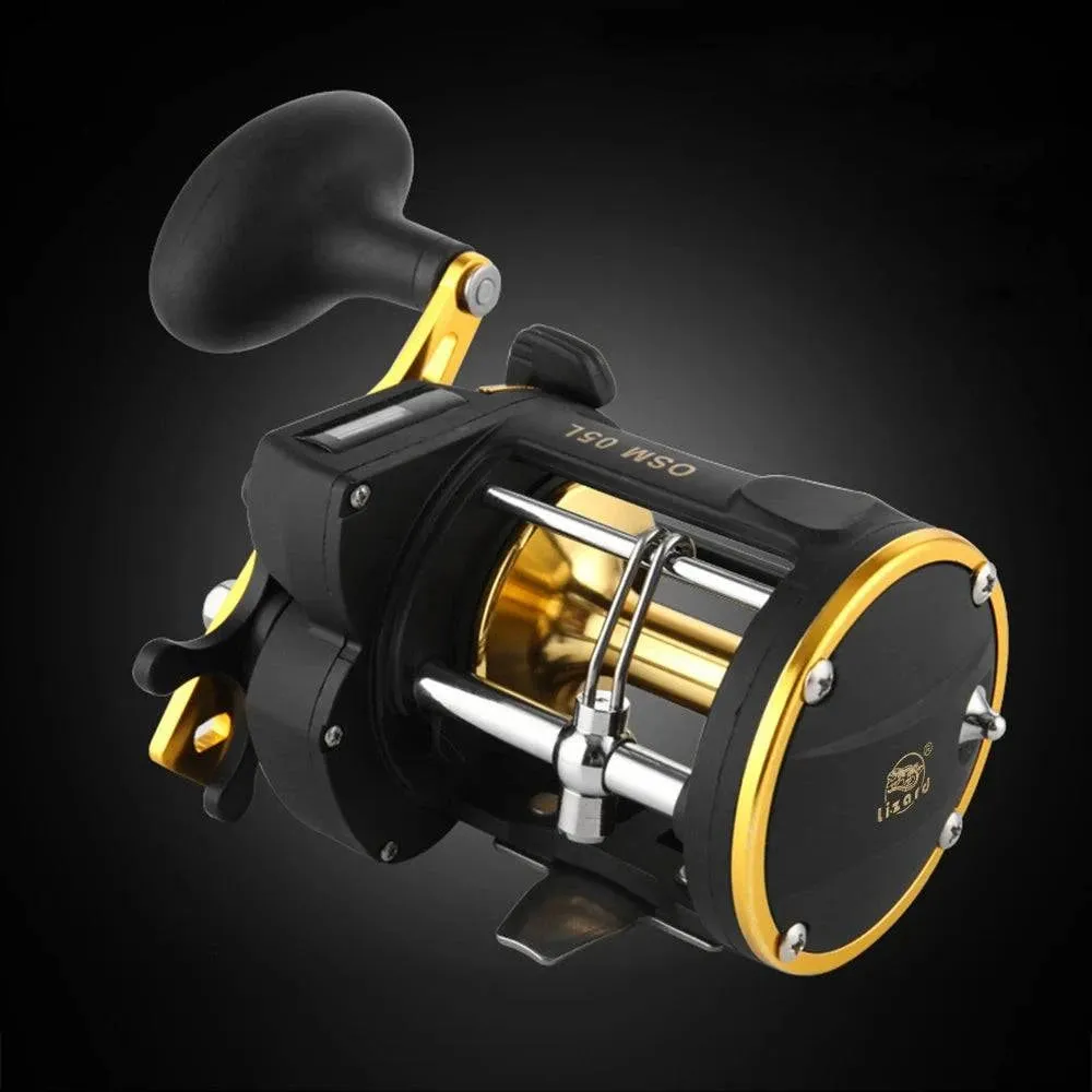 Full Metal Trolling Fishing Reels Right Hand Drum Wheel Boat Sea Fishing Reel High Strength Corrosion Resistance Prevent