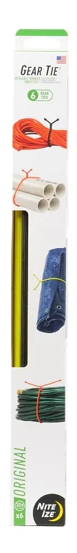 Gear Tie GTPP32-A1-R8 Twist-Tie, 32 in L, Rubber/Steel, Black/Bright Orange/Neon Yellow :PK6: QUANTITY: 1