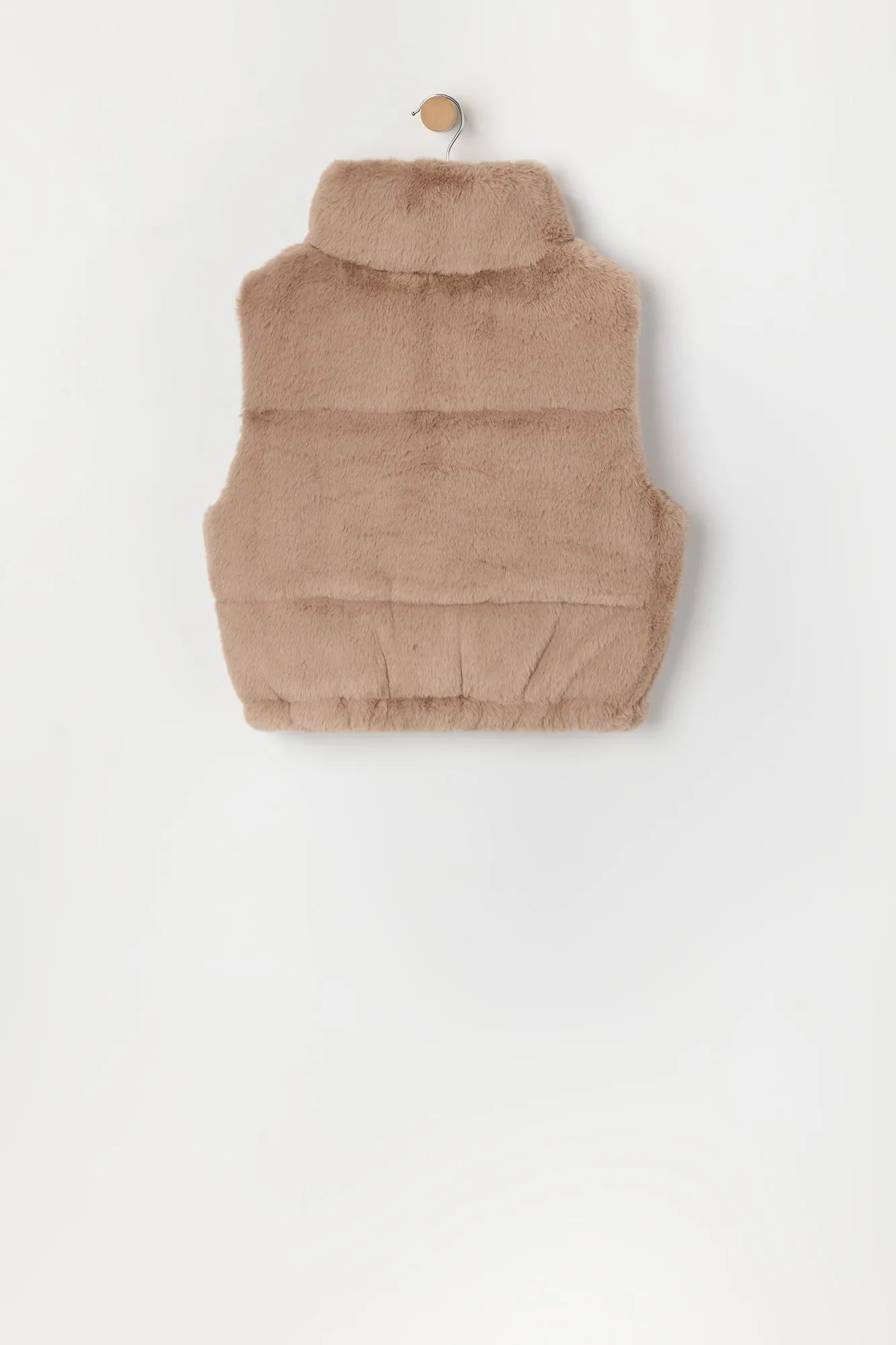 Girls Faux Fur Puffer Vest