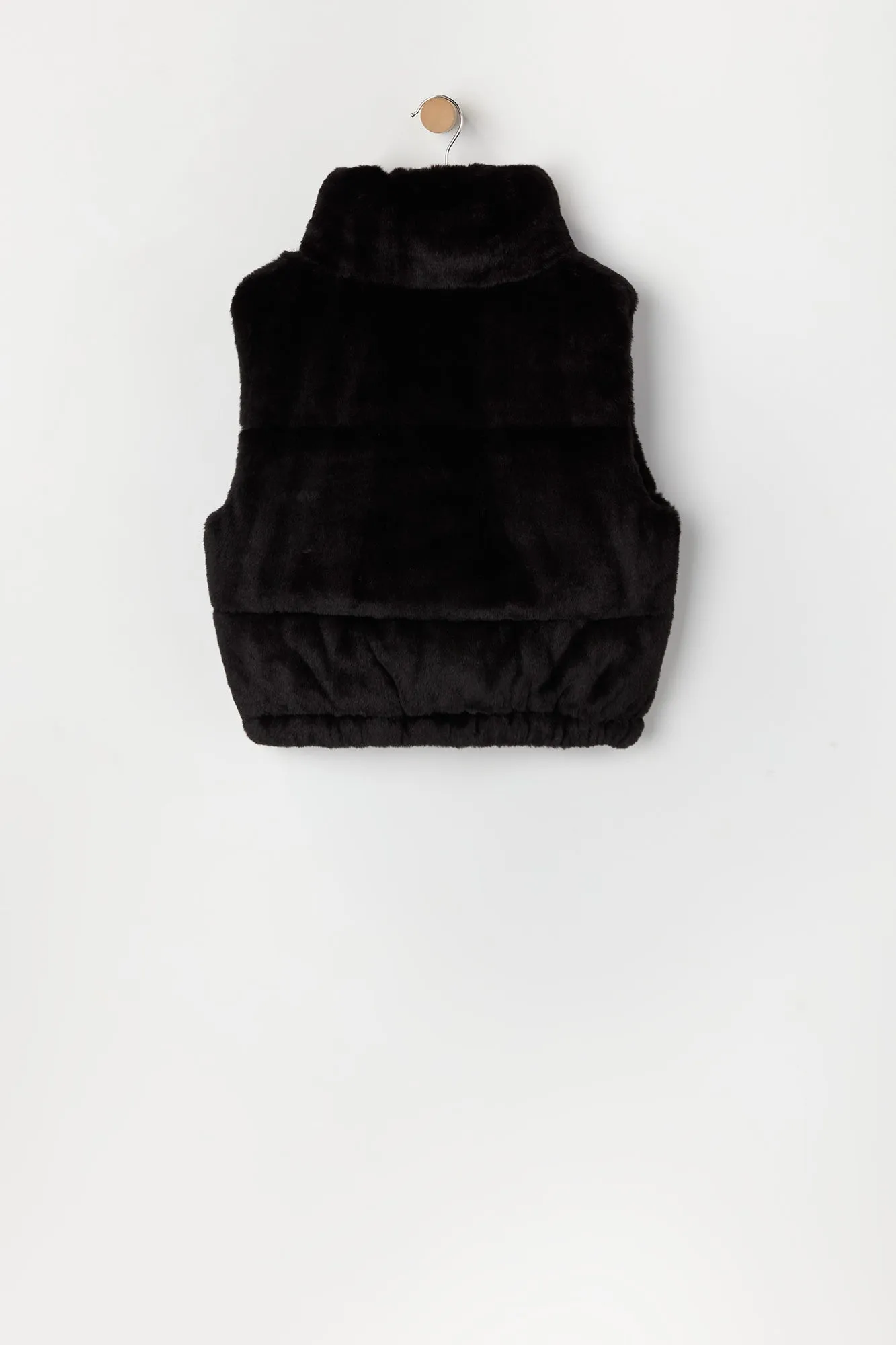 Girls Faux Fur Puffer Vest