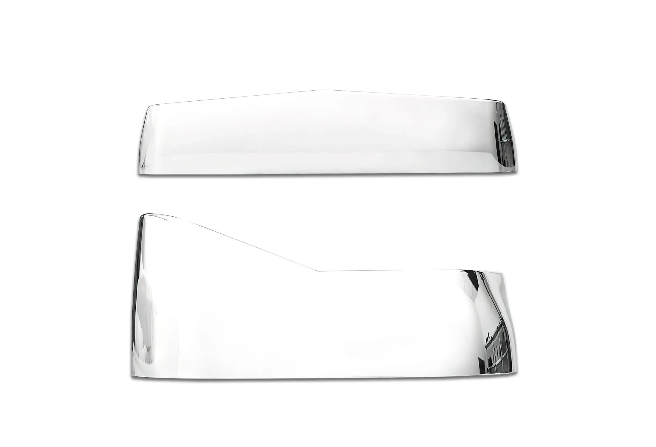 Headlights Bezels Chrome with 12" Clear LED Light Strip Bar Western Star 4900