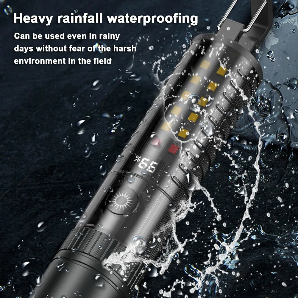 High Power Flashlight LED Light Dual-Light Outdoor Camping Light Miltifunctional Portable Aluminum Alloy Light