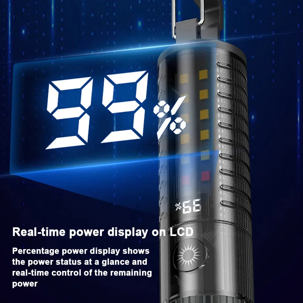 High Power Flashlight LED Light Dual-Light Outdoor Camping Light Miltifunctional Portable Aluminum Alloy Light