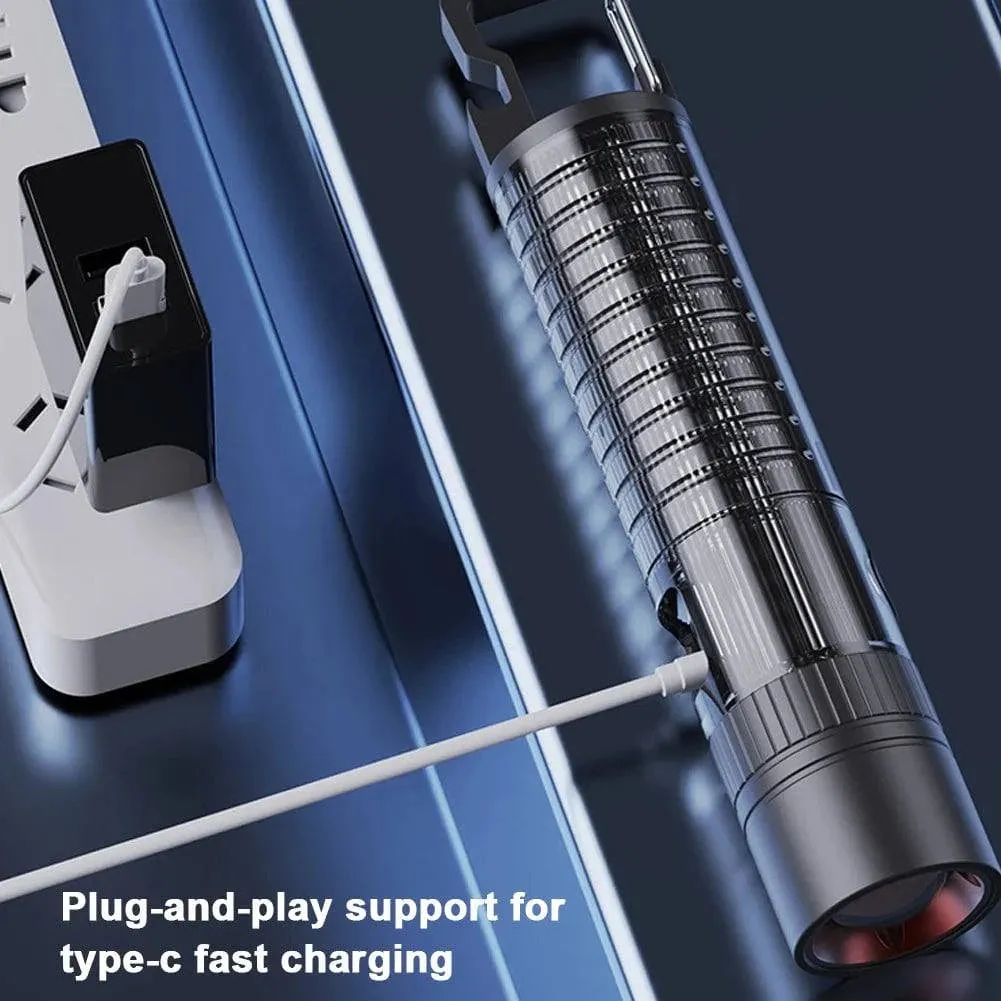 High Power Flashlight LED Light Dual-Light Outdoor Camping Light Miltifunctional Portable Aluminum Alloy Light