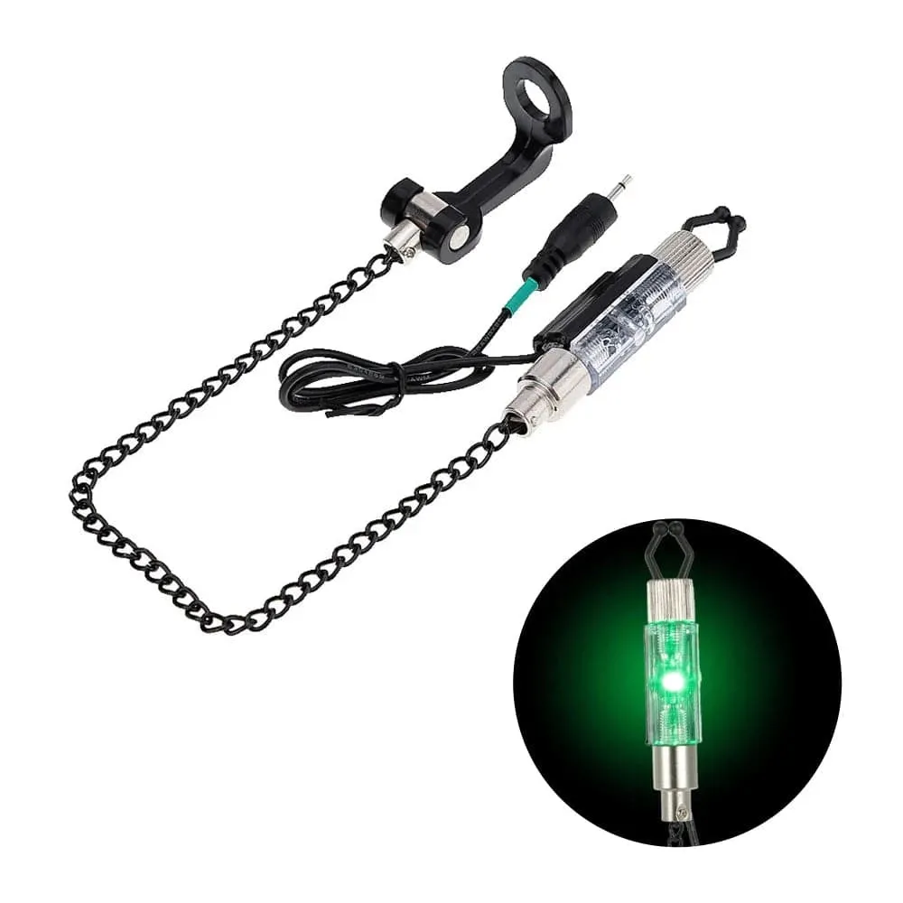 Iron Fishing Bite Alarm Chain Hanger Swinger LED Illuminated Indicator For Outdoor Fishing Tools Fishing Accessories