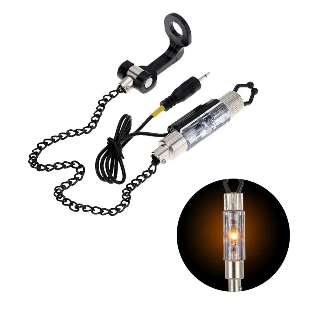 Iron Fishing Bite Alarm Chain Hanger Swinger LED Illuminated Indicator For Outdoor Fishing Tools Fishing Accessories