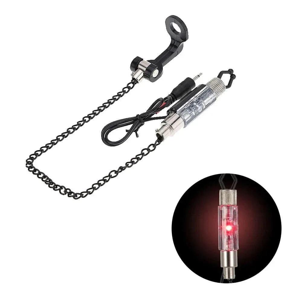 Iron Fishing Bite Alarm Chain Hanger Swinger LED Illuminated Indicator For Outdoor Fishing Tools Fishing Accessories