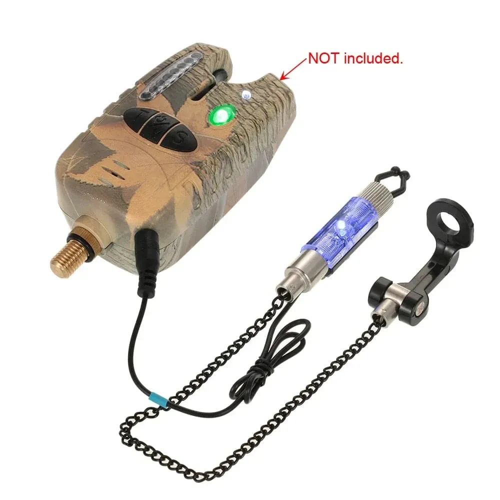 Iron Fishing Bite Alarm Chain Hanger Swinger LED Illuminated Indicator For Outdoor Fishing Tools Fishing Accessories