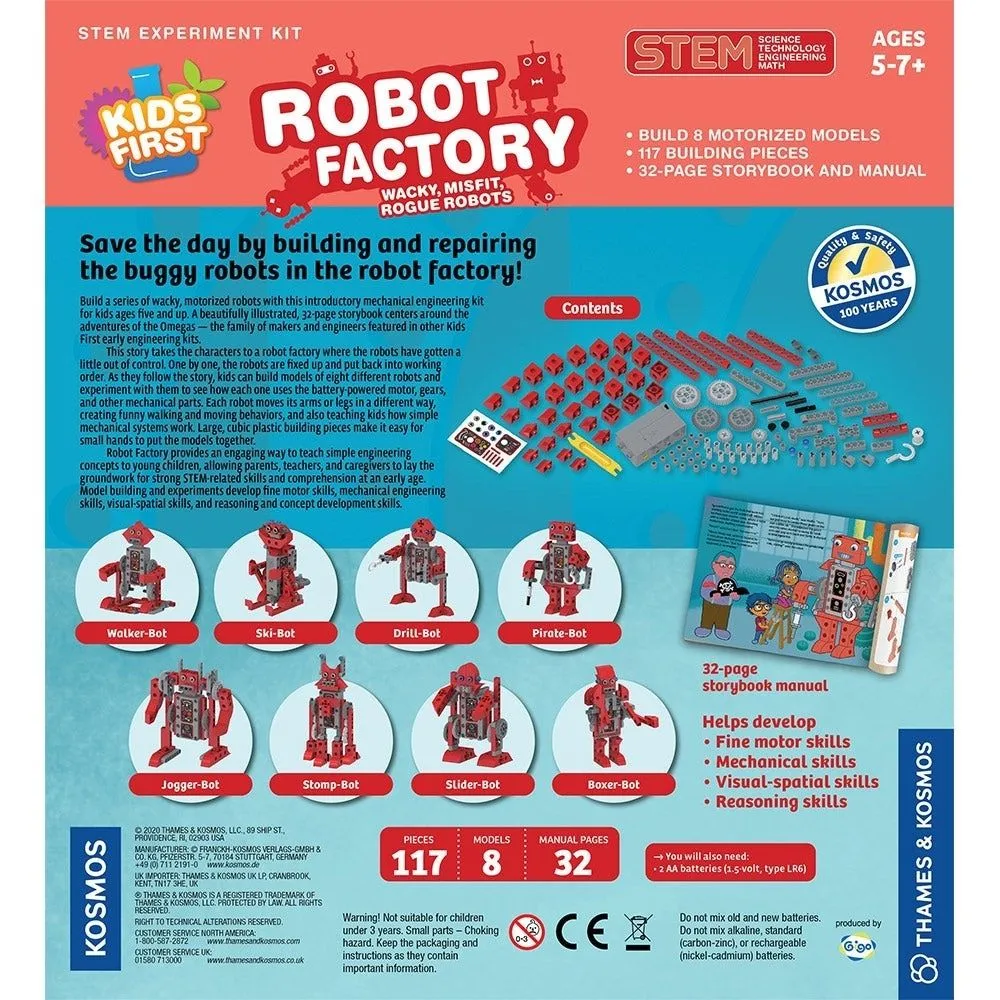 Kids First Robot Factory- Wacky, Misfit,Rogue Robots