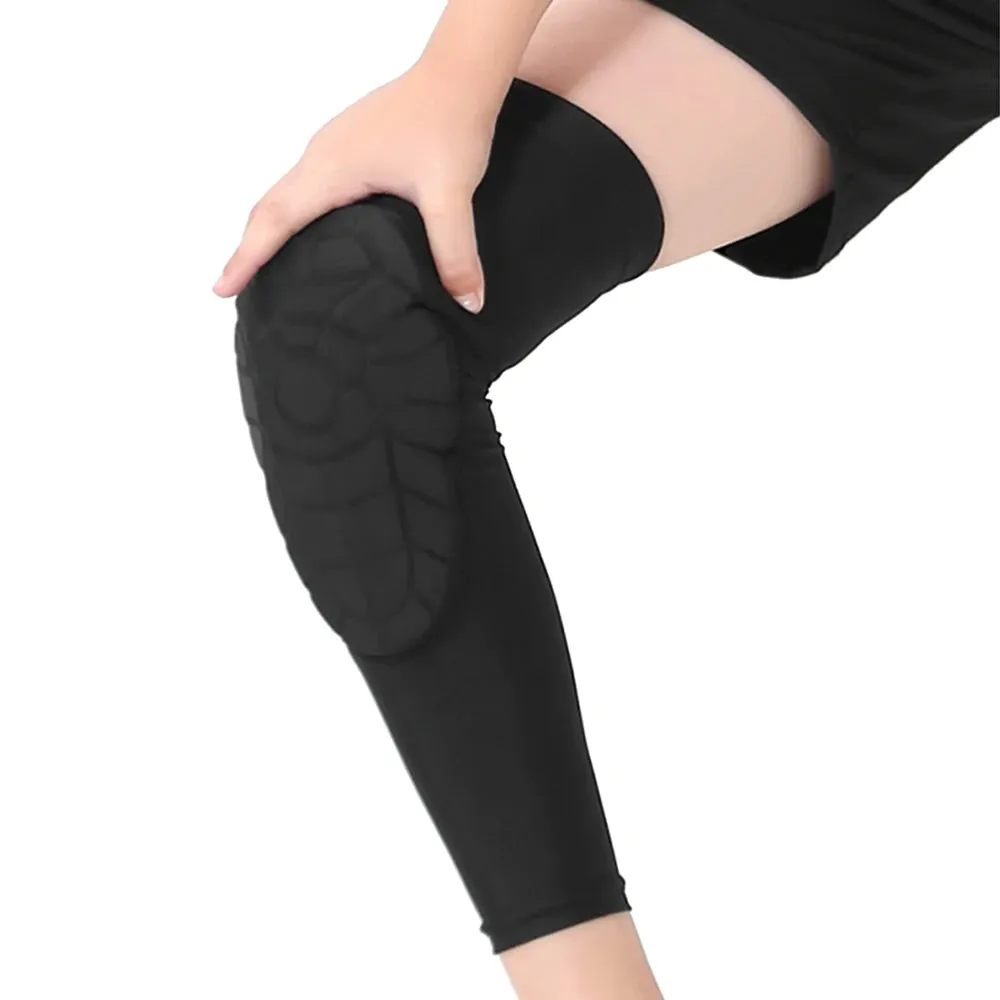 Kids Leg Sleeves Knee Pad Anti-Slip Leg Knee Support with Protective Knee Pads for Basketball Volleyball Skating