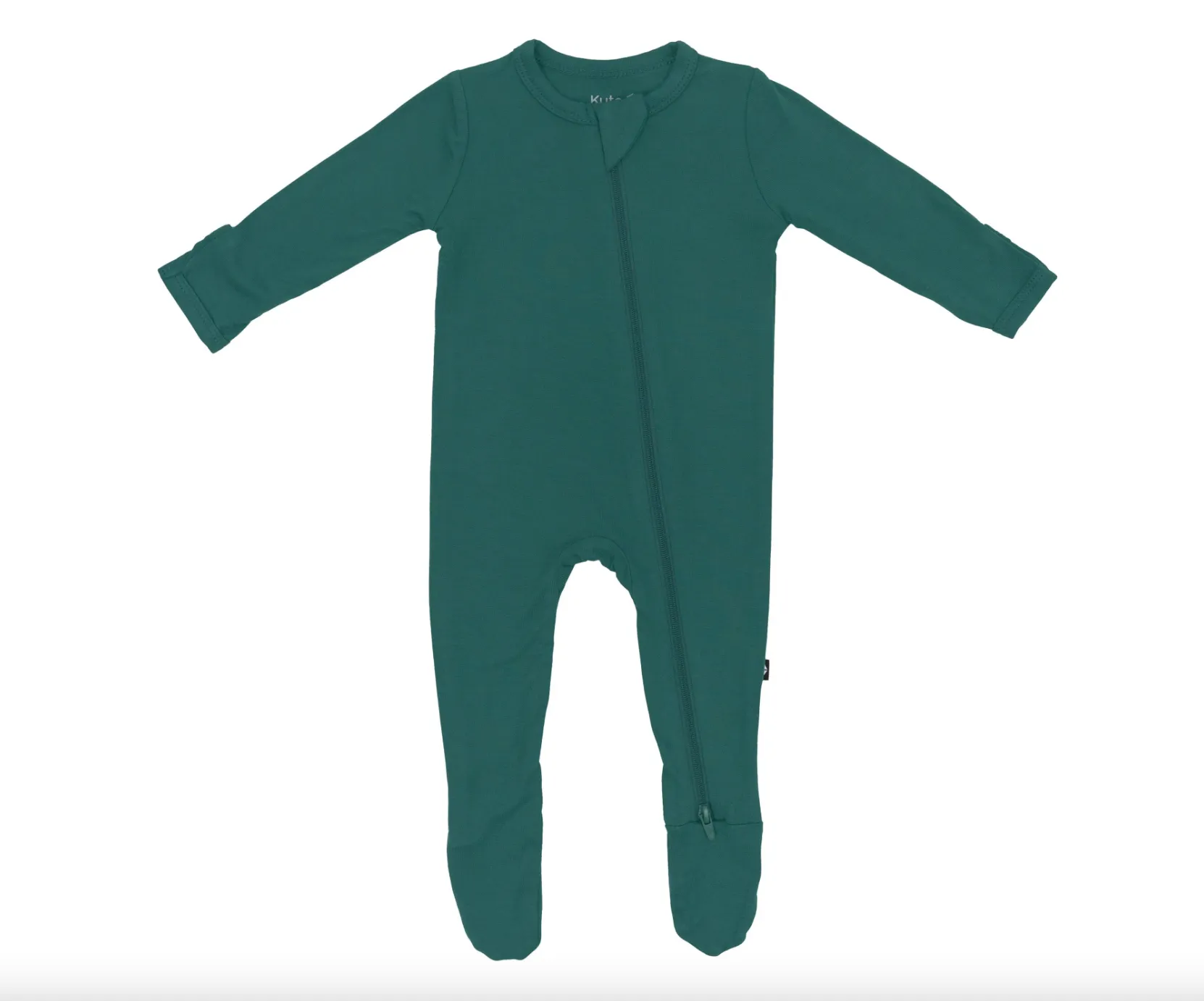 Kyte Zippered Footie, Emerald