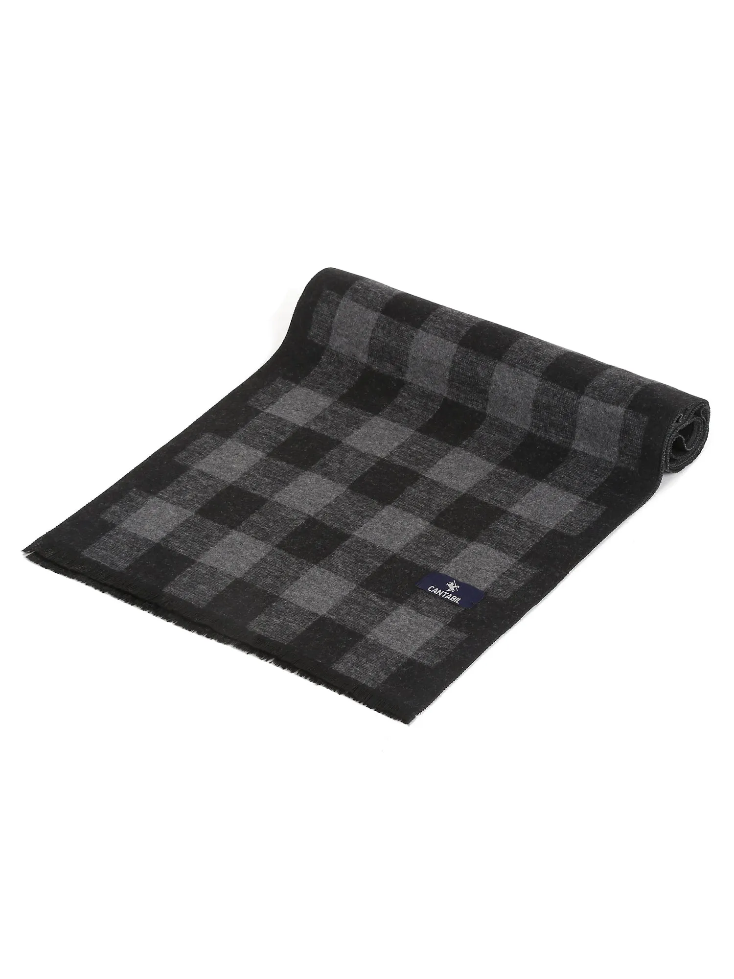 Men's Black Fashion Small Check Muffler