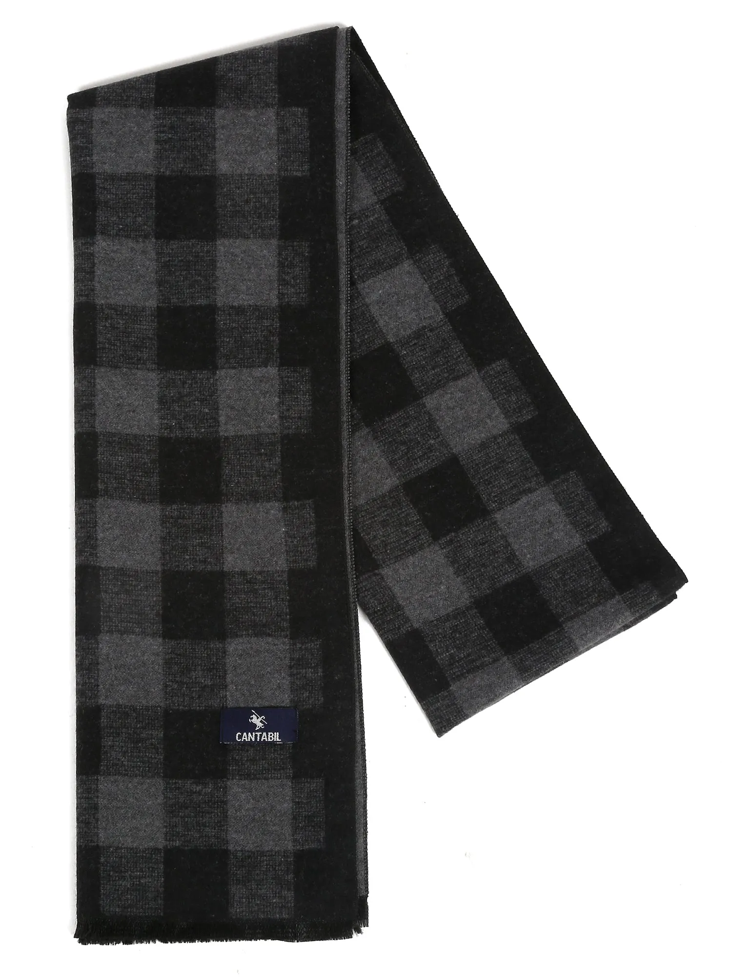 Men's Black Fashion Small Check Muffler