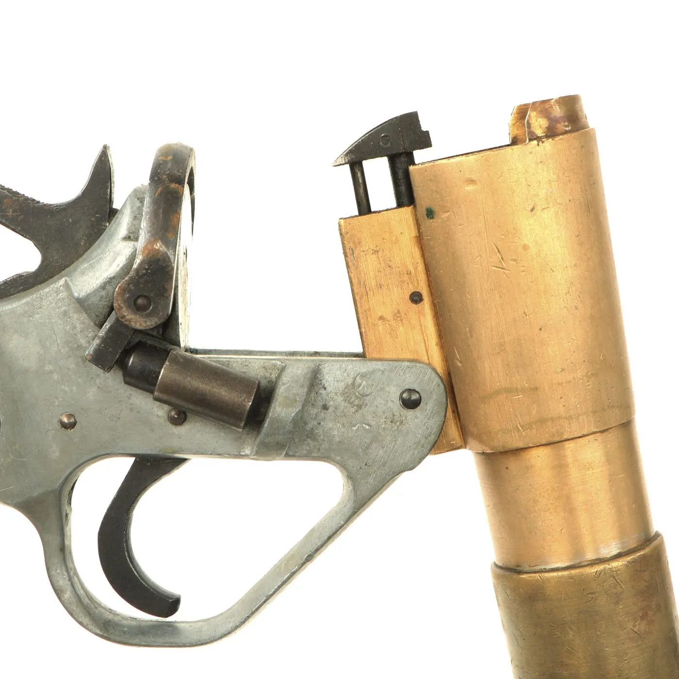 Original Canadian WWI - WWII Zinc and Brass Webley No 1 Mk V Flare Signal Pistol - dated 1918