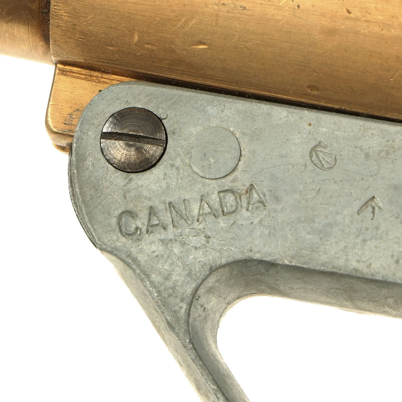 Original Canadian WWI - WWII Zinc and Brass Webley No 1 Mk V Flare Signal Pistol - dated 1918