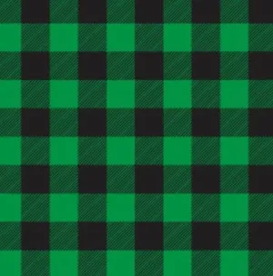 Pattern Permanent Vinyl-  Green Buffalo Plaid - Permanent Vinyl / Printed Permanent Vinyl