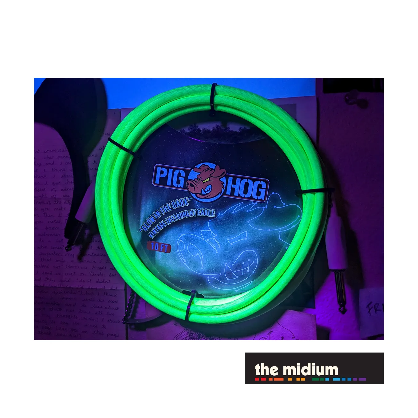 Pig Hog Glow-In-The-Dark Instrument Cable – (Multiple Lengths)