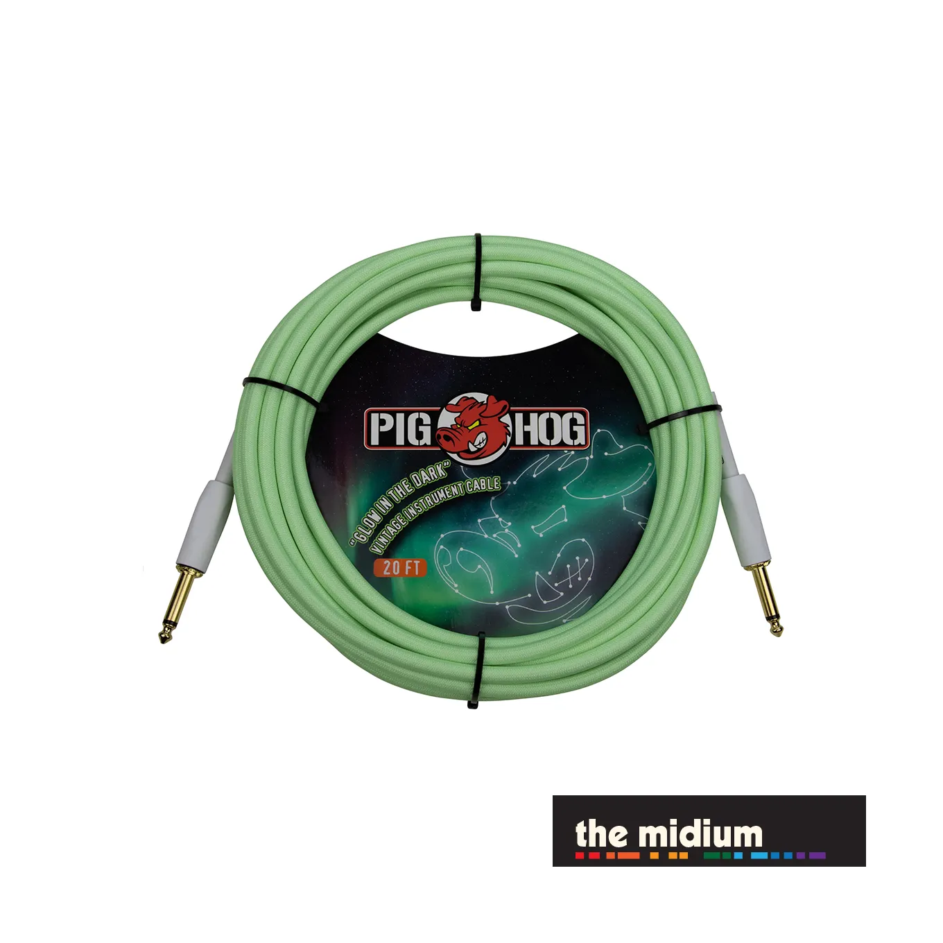 Pig Hog Glow-In-The-Dark Instrument Cable – (Multiple Lengths)