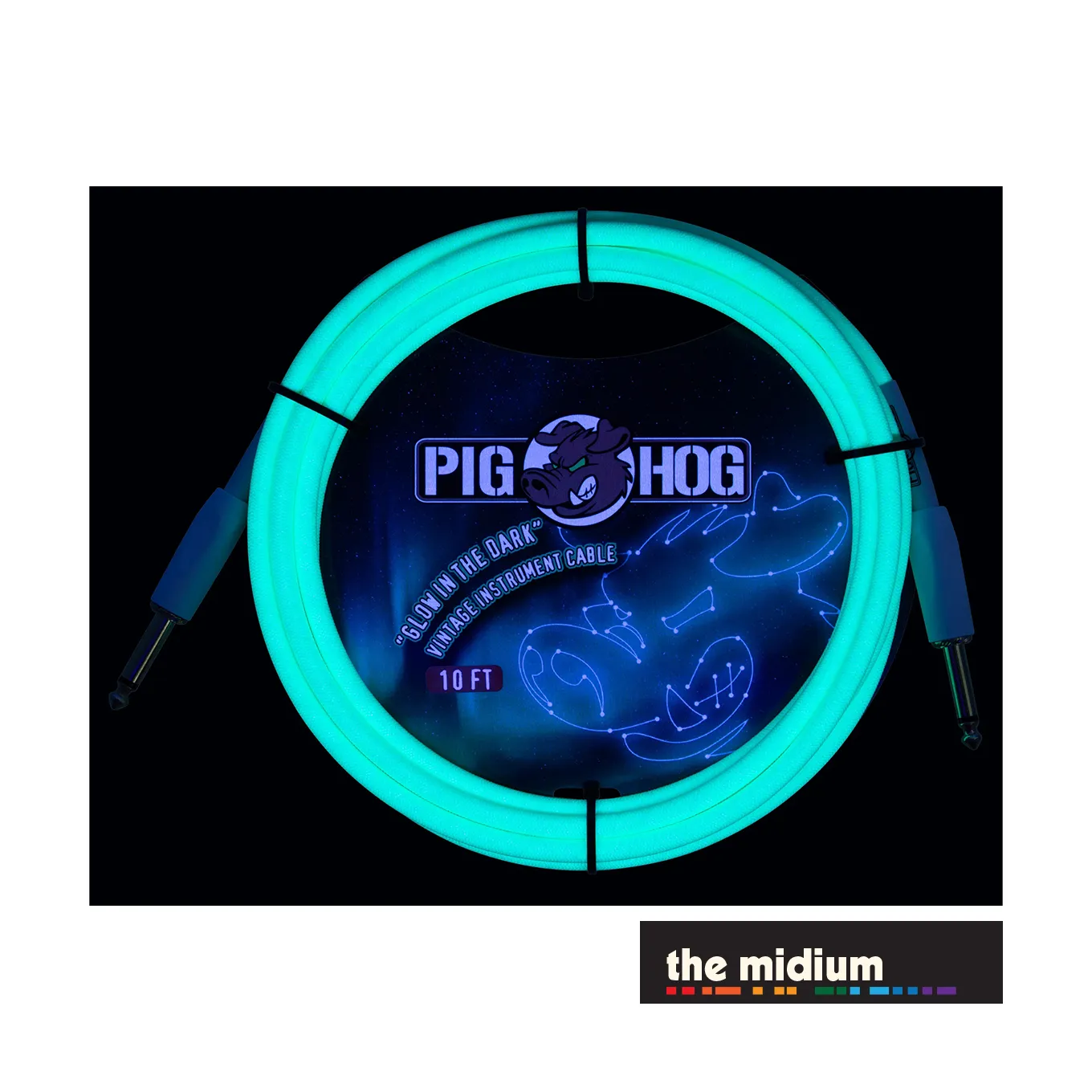Pig Hog Glow-In-The-Dark Instrument Cable – (Multiple Lengths)